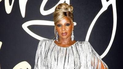 Mary J. Blige, 50, Looks Incredible In Silver Fringe Dress With Double Leg Slit - hollywoodlife.com