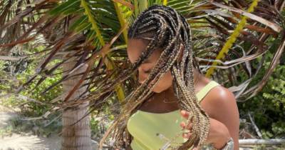 Little Mix’s Leigh-Anne Pinnock shows off blossoming baby bump in yellow bikini - www.ok.co.uk