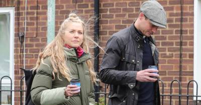 EastEnders stars Maddy Hill and James Farrar go on coffee run during filming break - www.ok.co.uk