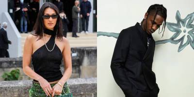 Bella Hadid Sits Front Row at Dior Fashion Show in Paris with Travis Scott! - www.justjared.com - France