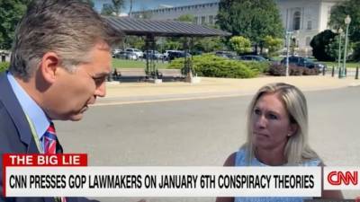 Watch CNN’s Jim Acosta Grill Marjorie Taylor Greene on the Street About Capitol Riot (Video) - thewrap.com