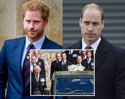 Prince Harry & Prince William Reportedly Were ‘At Each Other’s Throats’ During Prince Philip's Funeral! - perezhilton.com