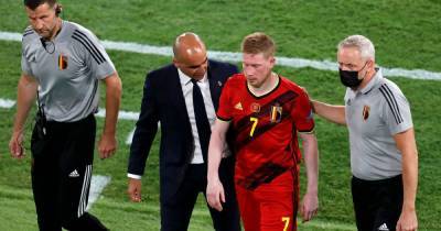 Man City's Kevin De Bruyne forced off pitch after ankle injury with Belgium - www.manchestereveningnews.co.uk - Manchester - Belgium - Portugal