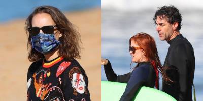 Natalie Portman & Benjamin Millepied Join Sacha Baron Cohen & Isla Fisher For Some Surfing - www.justjared.com - Australia