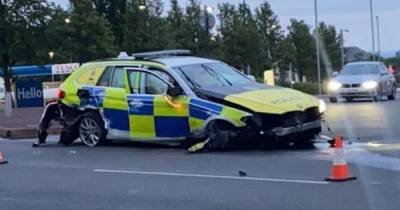 Police officer in hospital after crash while responding to 'ongoing incident' - www.manchestereveningnews.co.uk - Manchester - county Oldham