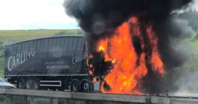England fans stranded on M62 during crunch Germany Euro showdown... after Carling lorry bursts into flames - www.manchestereveningnews.co.uk - Germany