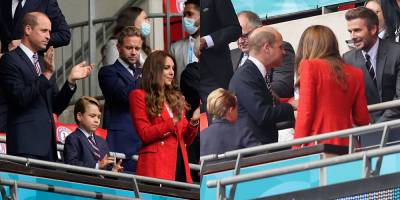 Prince William, Kate Middleton, & Prince George Check Out England's Soccer Game, Bump Into David Beckham! - www.justjared.com - London - Germany