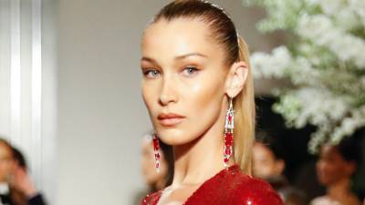 Bella Hadid's Hair Is Now Mocha Chocolate and Super Long - www.glamour.com