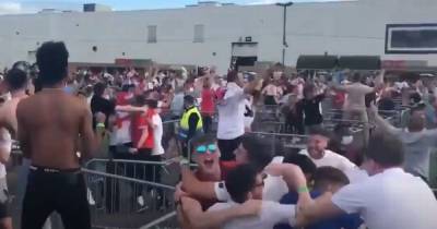 Video shows the moment England fans went wild in Trafford as the goals flew in against Germany - www.manchestereveningnews.co.uk - Germany