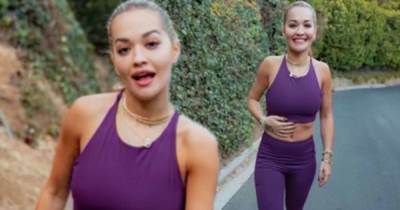Rita Ora heads out for a hike in LA ahead of recording her new album - www.msn.com - Los Angeles