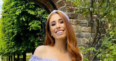 Stacey Solomon completely transforms white tray table to match lilac conservatory - www.ok.co.uk