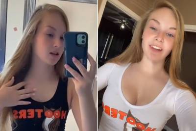 ‘Flat-chested’ Hooters waitress shows how she fakes huge boobs for job - nypost.com