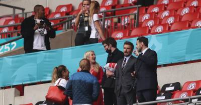 Ellie Goulding and ex Ed Sheeran put nasty split behind them to watch England at Wembley - www.ok.co.uk