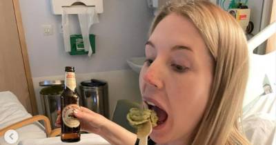 Katherine Ryan's husband shares snap of her enjoying beer in hospital bed after son's birth - www.ok.co.uk - London