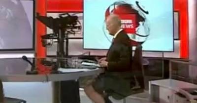 BBC presenter spotted reading news in shorts as bare legs caught on camera - www.dailyrecord.co.uk