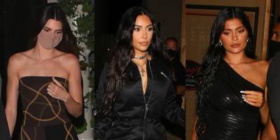 Kim Kardashian Grabs Dinner With Sisters Kylie & Kendall Jenner in LA - www.justjared.com - Los Angeles