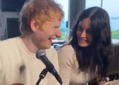 WATCH: Ed Sheeran is teasing new music with Courteney Cox and we’re intrigued - evoke.ie