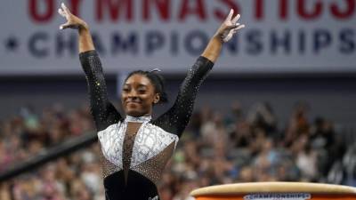 Simone Biles Wins Record-Breaking Seventh U.S. All-Around Title Ahead of Tokyo Olympics - www.etonline.com - USA - Texas - Tokyo - county Worth