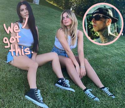 Kourtney Kardashian & Addison Rae Twin On TikTok To Lip Sync Travis Barker's New Song! Look! - perezhilton.com