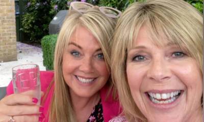 Ruth Langsford and Lucy Alexander twin in pink as they enjoy champagne date in gorgeous garden - hellomagazine.com - London
