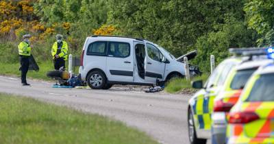 Biker dies after horror early morning crash with a van on Scots road - www.dailyrecord.co.uk - Scotland - city Elgin