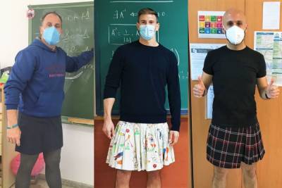 Male teachers wear skirts to school after boy sent to psychologist for his outfit - www.metroweekly.com - Spain