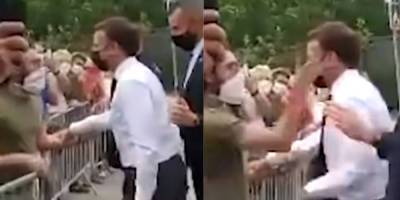French President Emmanuel Macron Slapped in the Face During a Visit - www.justjared.com - France