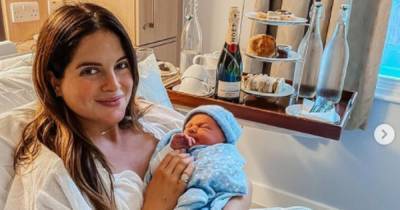Binky Felstead shares newborn's very grand name as they are seen out for first time - www.ok.co.uk - county Barnes