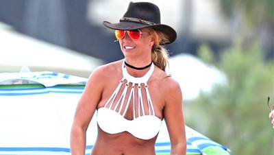 Britney Spears Rocks Red, Yellow Pink Bikinis In Flirty New Video Amid Legal Battle - hollywoodlife.com