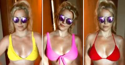 Britney Spears Models Low-Rise Bikinis in Hawaii Amid Conservatorship Battle: Watch - www.usmagazine.com - Hawaii