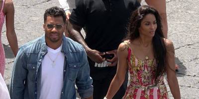 Ciara Kisses Husband Russell Wilson During A Lunch Date in Capri - www.justjared.com - Italy
