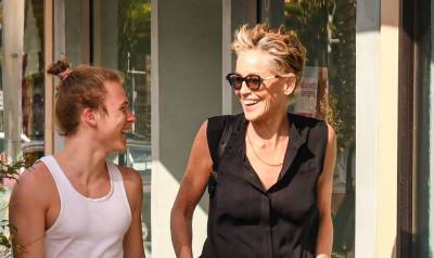 Sharon Stone Makes Rare Appearance with Her 21-Year-Old Son Roan - www.justjared.com - Beverly Hills - county Stone