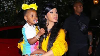 Cardi B Gifts Kulture Diamond Charm Necklace For 3rd Birthday Her Reaction Is Too Cute - hollywoodlife.com