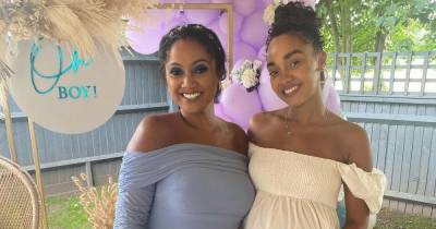 Leigh-Anne Pinnock wows in white dress as she cradles bump at sister's baby shower - www.ok.co.uk