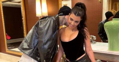 Kourtney Kardashian and Travis Barker’s Rocker-Chic Couple Style: From Leather Jackets to Low-Rise Pants - www.usmagazine.com