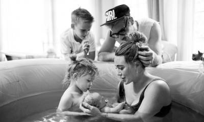 Hilary Duff gave her followers a rare glimpse into her at home childbirth - us.hola.com