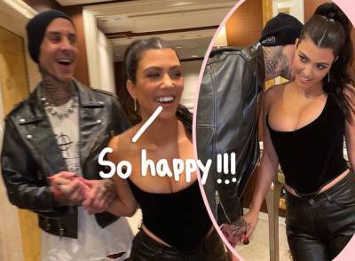 Kourtney Kardashian & Travis Barker Reportedly Got Engaged In Vegas!! - perezhilton.com - France - Las Vegas