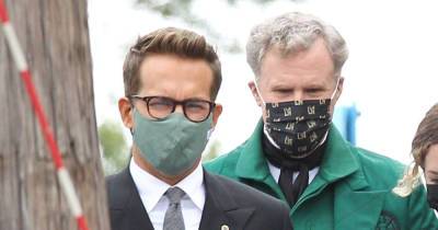 Ryan Reynolds & Will Ferrell Mask Up on Set of Their Movie Musical 'Spirited' - www.justjared.com - state Massachusets