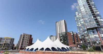 A festival site has been built beside the tram stop in Ancoats - take a look around - www.manchestereveningnews.co.uk - Manchester