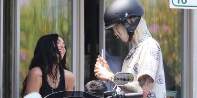 Megan Fox Flirts With Machine Gun Kelly Before A Motorcycle Ride in LA - www.justjared.com - Los Angeles