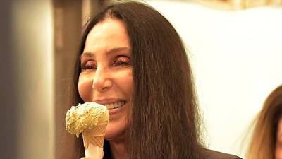 Cher, 75, Slays In Fitted Black Leggings As She Eats Ice Cream On Glam Portofino Getaway — Photos - hollywoodlife.com