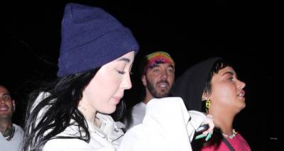 Demi Lovato & Noah Cyrus Hold Hands While Leaving 'Space Jam' Event at Six Flags - www.justjared.com - county Valencia