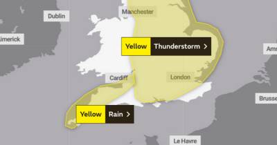 Thunderstorm weather warning for England this weekend with heavy rain forecast - www.manchestereveningnews.co.uk - Manchester