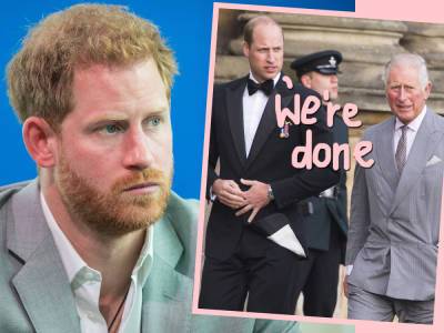 Prince Harry’s Memoir Is 'Final Nail In The Coffin' For His Relationship With Charles & William, Say Royal Insiders - perezhilton.com