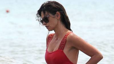Penelope Cruz, 47, Rocks Sexy Red Swimsuit Ripped Daisy Dukes At The Beach In Italy – Photos - hollywoodlife.com - Italy