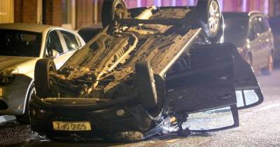 Woman, 19, injured after car flips onto its roof in early hours crash - www.manchestereveningnews.co.uk - county Oldham