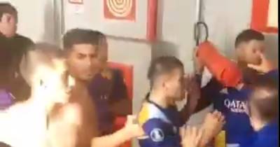 Former Manchester United defender Marcos Rojo wields fire extinguisher during furious clash as police make arrests - www.manchestereveningnews.co.uk - Manchester