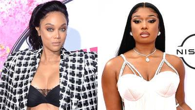 Tyra Banks Interviews Megan Thee Stallion In A Hot Tub While Fully Clothed Fans Are Confused - hollywoodlife.com