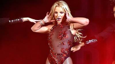 Britney Spears Dances In Lace Mesh Catsuit Black Bikini As Reveals She Got Henna Tattoos — Watch - hollywoodlife.com