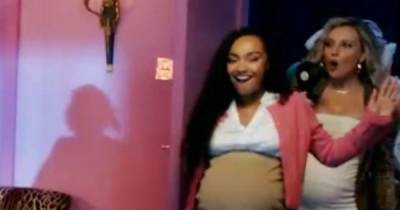 Little Mix's Leigh-Anne Pinnock and Perrie Edwards flaunt blossoming baby bumps in new music video - www.ok.co.uk